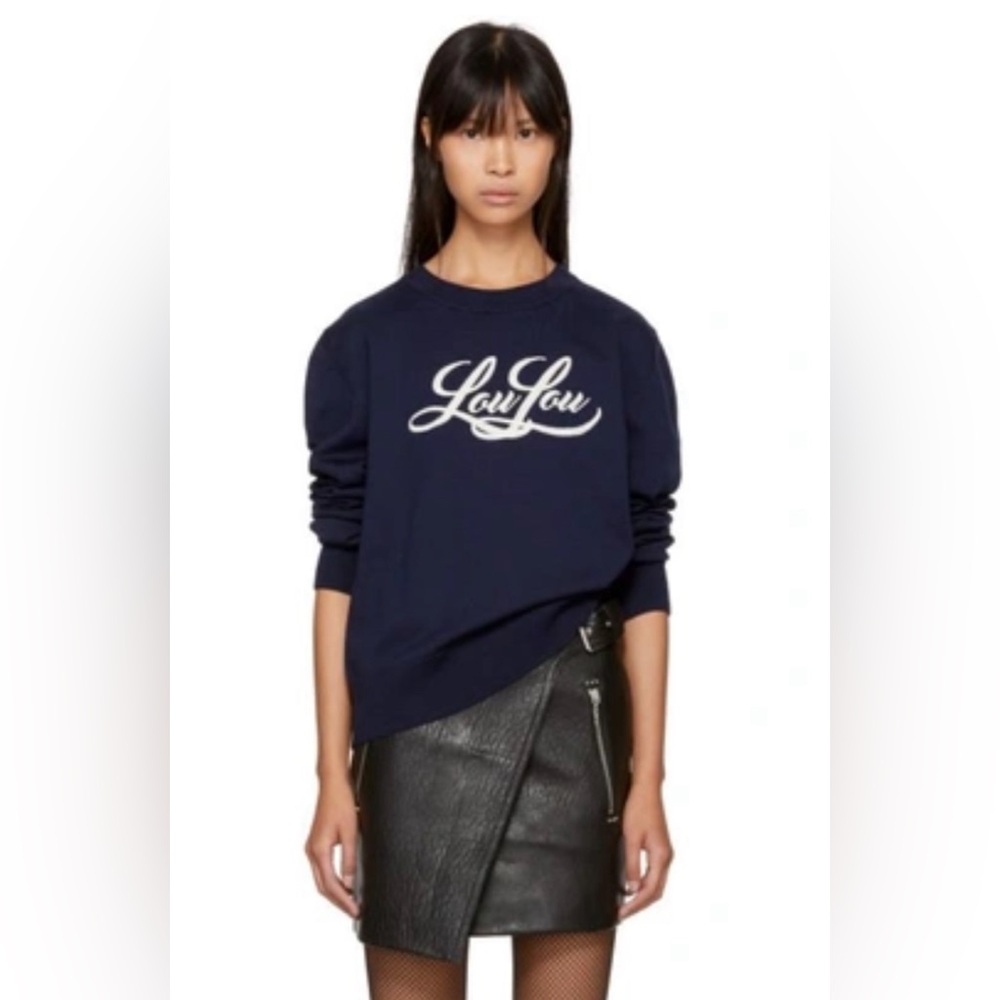 Saint Laurent Lou Lou knit sweater Navy size Small - simple perfection!